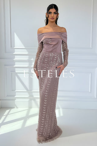 Heena Off Shoulder - Champagne