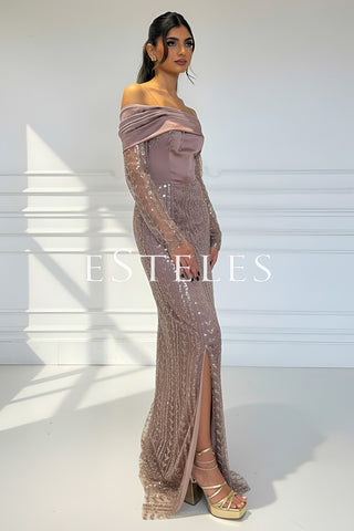 Heena Off Shoulder - Champagne