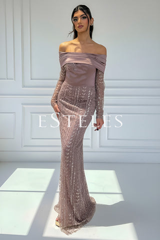Heena Off Shoulder - Champagne
