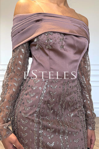 Heena Off Shoulder - Champagne