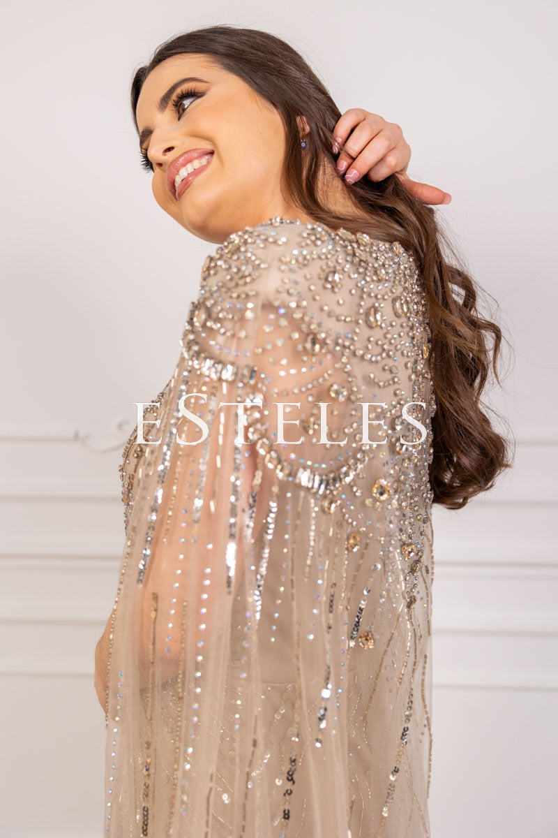 Salina Nude Beige Dress by Esteles London `- Order Online Today Salina Nude Beige Dress by Esteles London `- Order Online Today