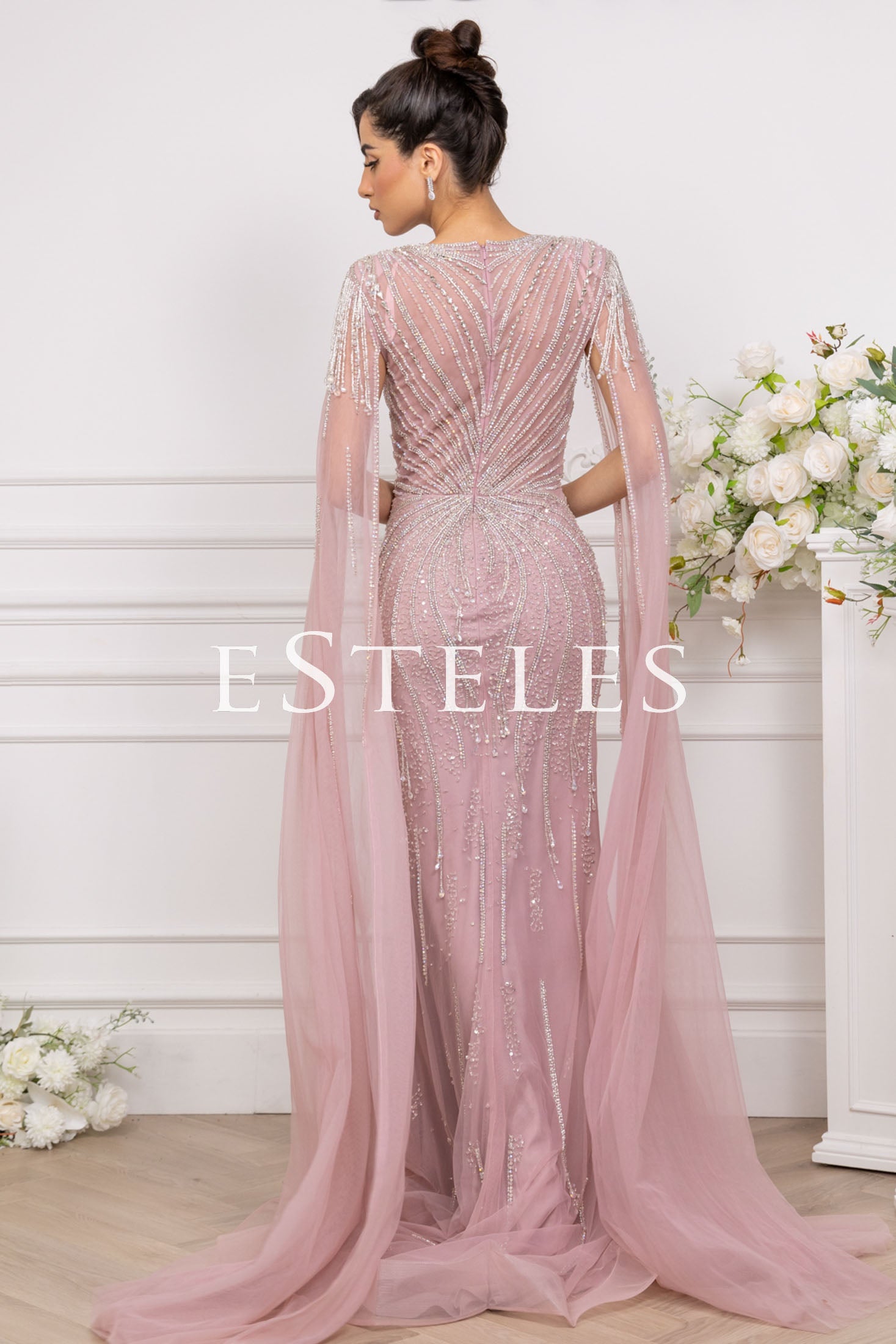 Pink pastel gown hot sale