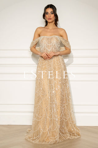 Nagina - Off shoulder - Champagne
