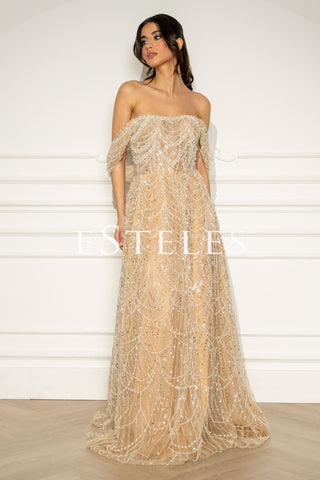 Nagina - Off shoulder - Champagne