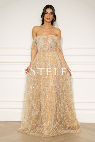Nagina - Off shoulder - Champagne